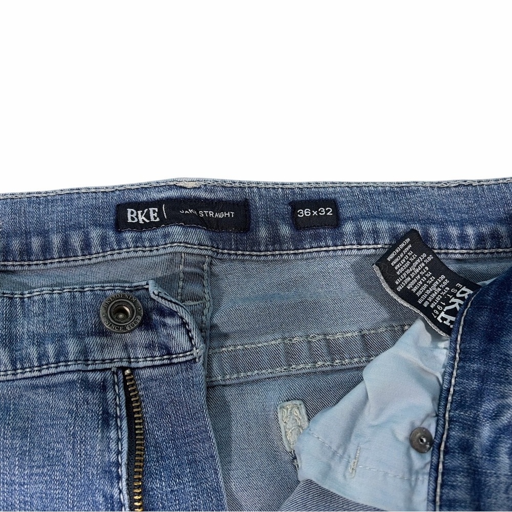 BKE Jake Mens Straight Leg Jeans Blue Denim 36x32 Western Work Cowboy Outdoor